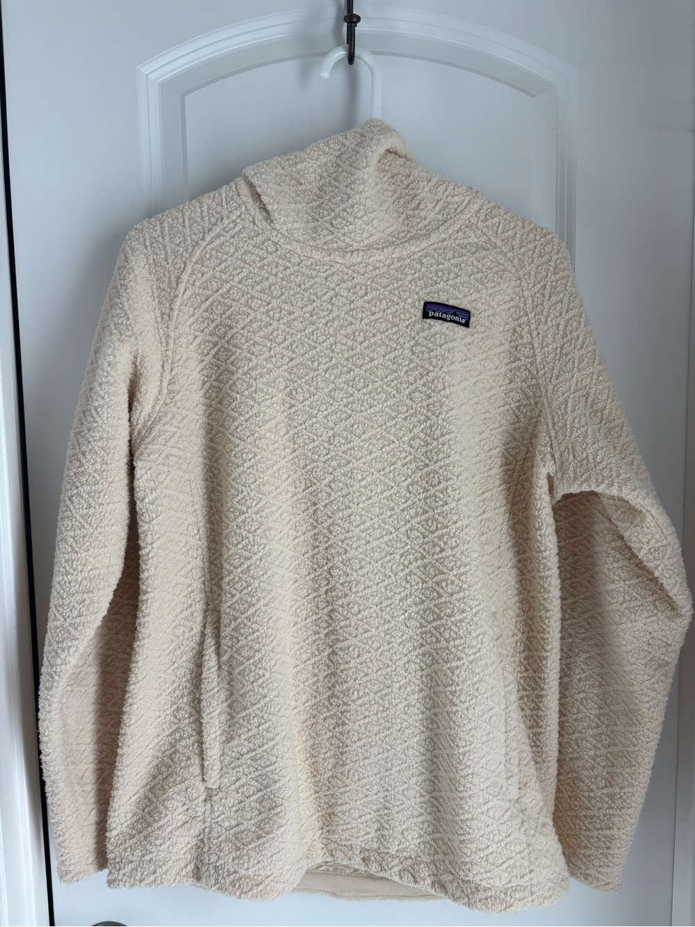 Patagonia Women’s Cream Textured Hooded Sweater